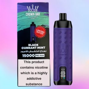 Al Fakher Crown Bar 15000 Black Currant Mint Geschmack
