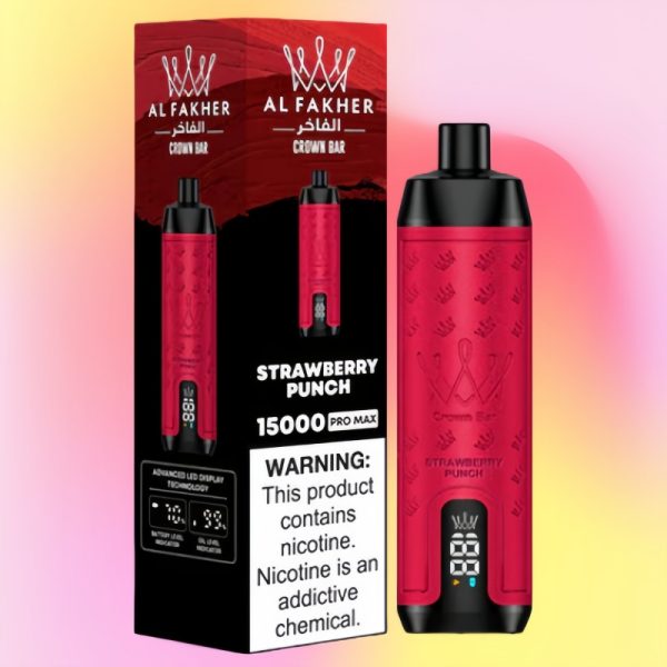 Al Fakher Crown Bar 15000 Strawberry Punch Al Fakher Crown Bar 15000 Strawberry Punch
