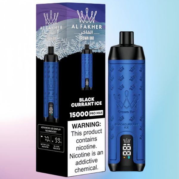 Crown Bar Al Fakher Vape 15000 Blackcurrant Ice Flavor Crown Bar Al Fakher Vape 15000 Blackcurrant Ice Flavor