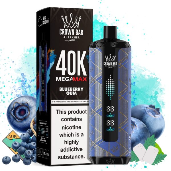 Al Fakher Mega Max 40000 Blueberry Gum Geschmack Al Fakher Mega Max 40000 Blueberry Gum Geschmack