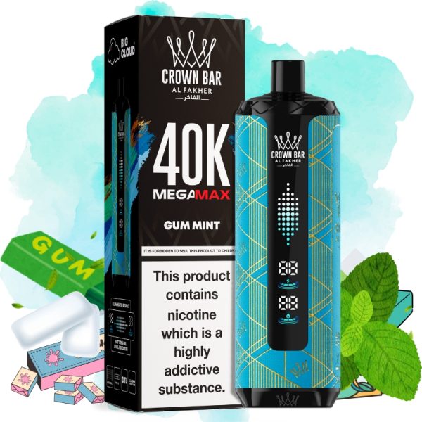 Al Fakher Mega Max 40000 Gum Mint Al Fakher Mega Max 40000 Gum Mint